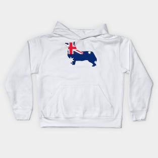 Swedish Vallhund Australia Flag Filled Kids Hoodie